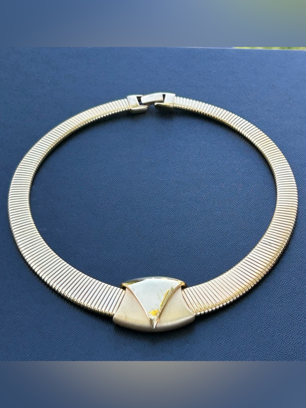 Vintage Napier Choker Gold Plated Collar Necklace